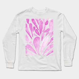 Watercolor artistic drops - pink Long Sleeve T-Shirt